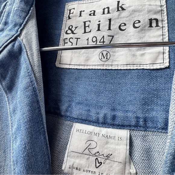 Frank & Eileen Rory Maxi Long Shirtdress Dress Famous Denim Blue Medium - Picture 11 of 16